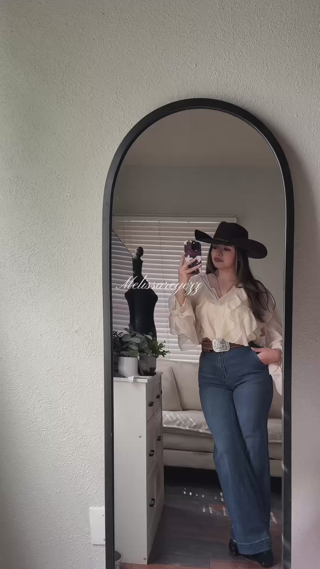 Ruffle detail blouse